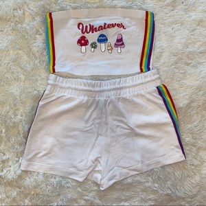 Whatever Mushroom Rainbow Pride Two Piece Set